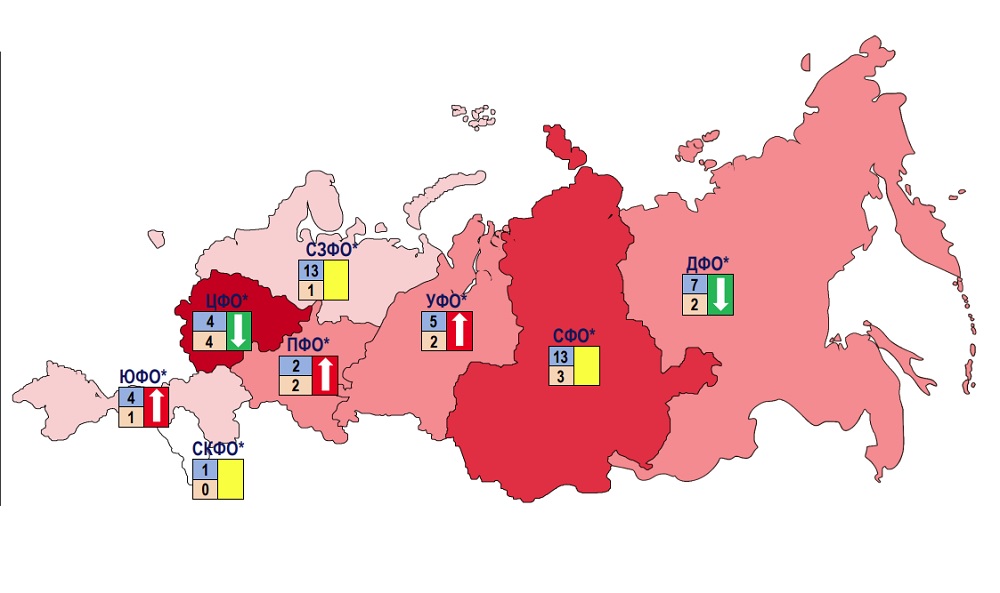 По состоянию на 24 мая в России развиваются 15 социально-трудовых конфликтов в семи федеральных округах